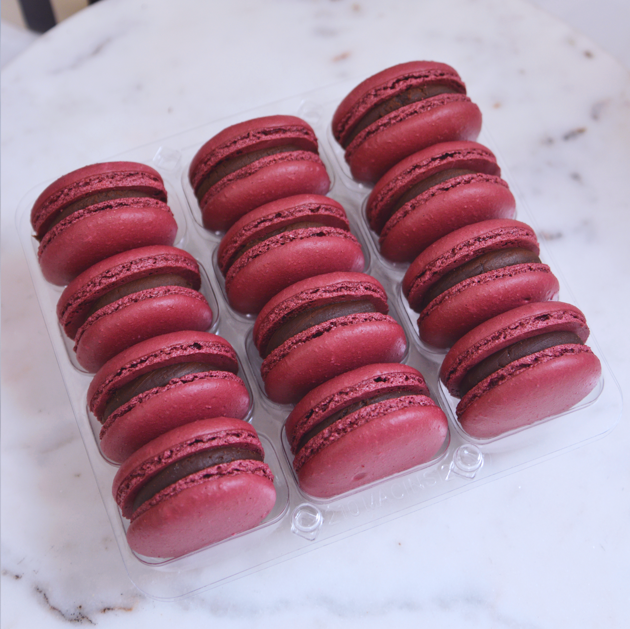 Burgundy Macarons