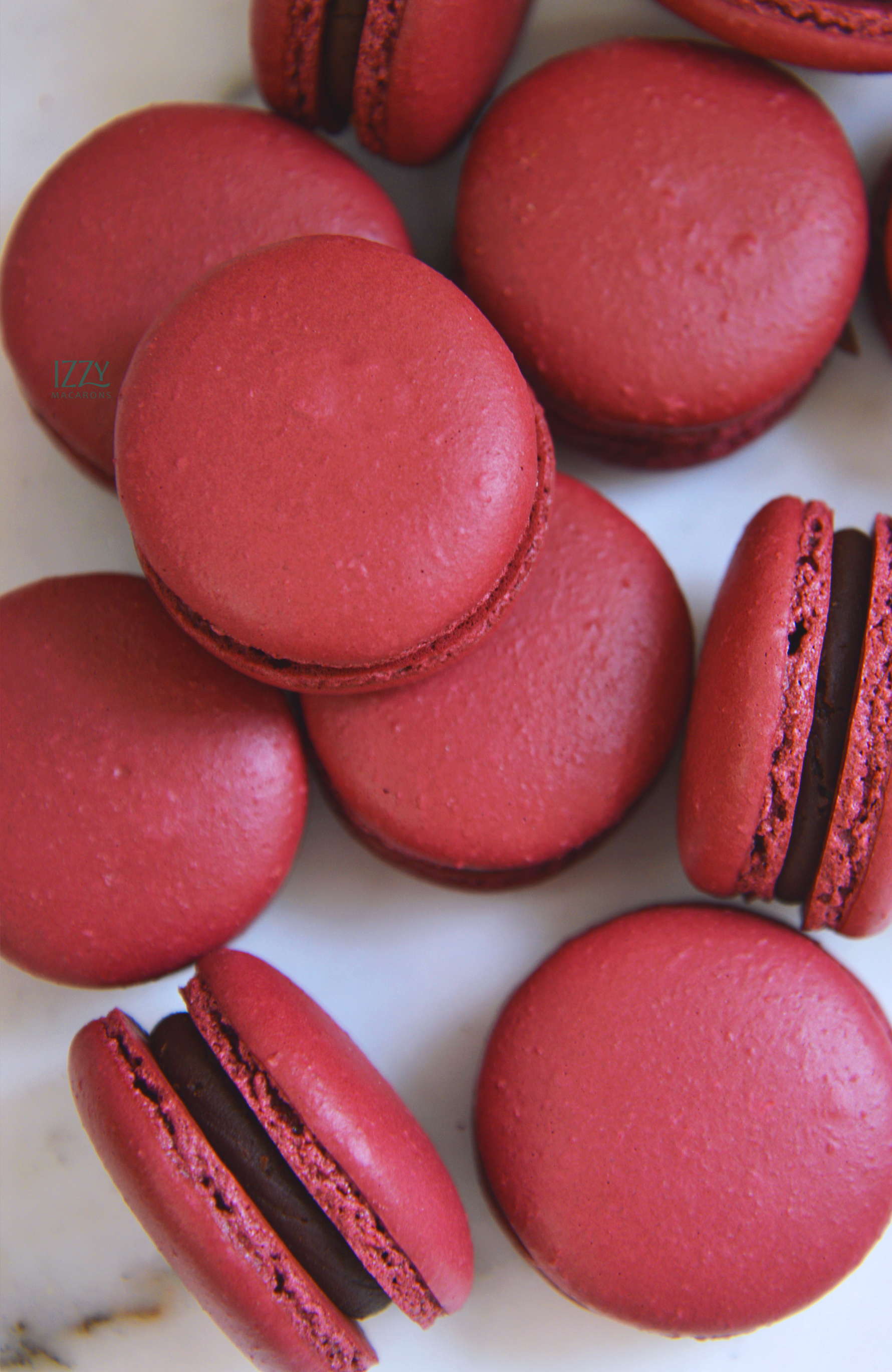 Burgundy Macarons
