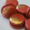 Burgundy Macarons - With Gold Brush