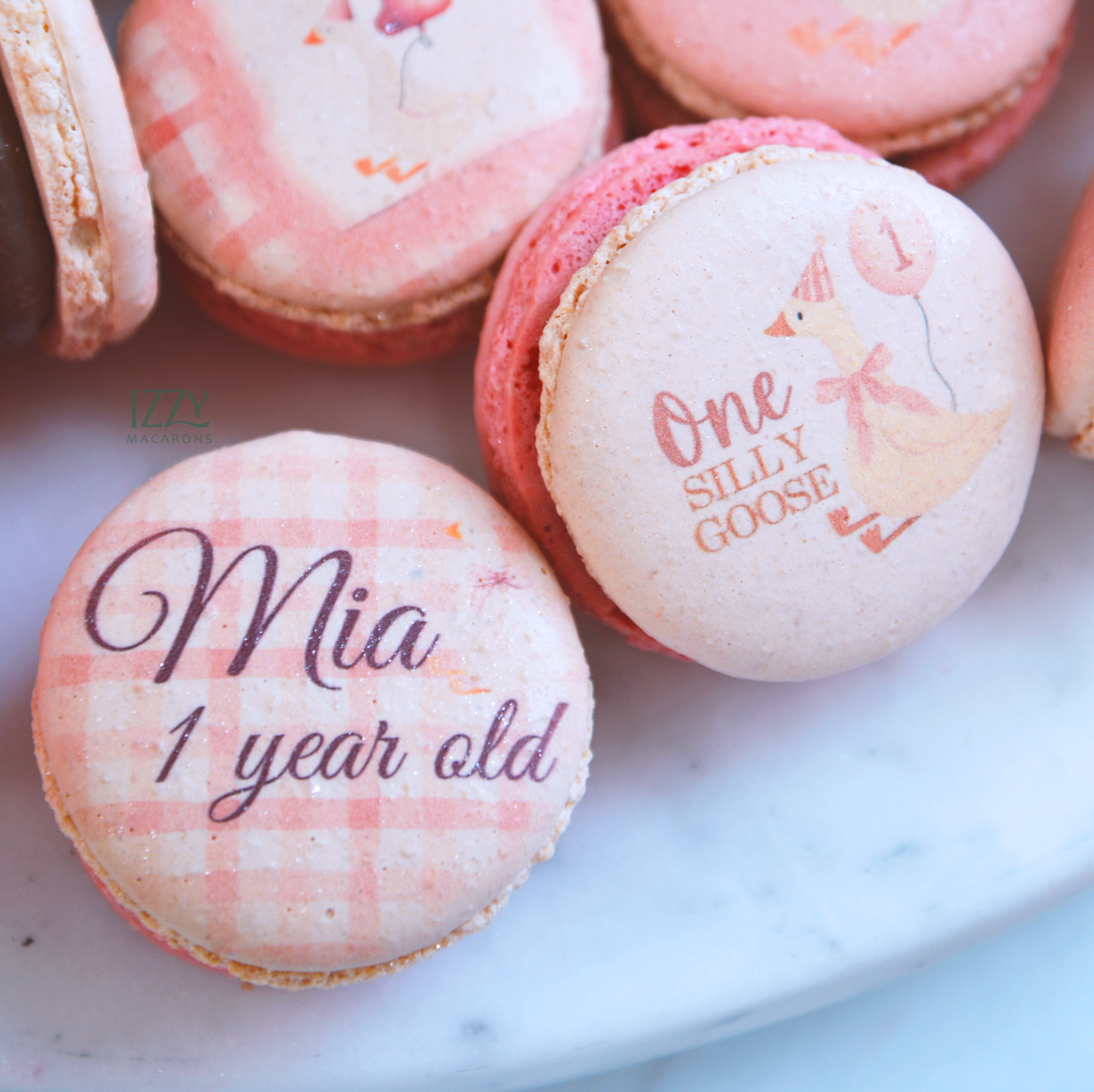One Silly Birthday Macarons