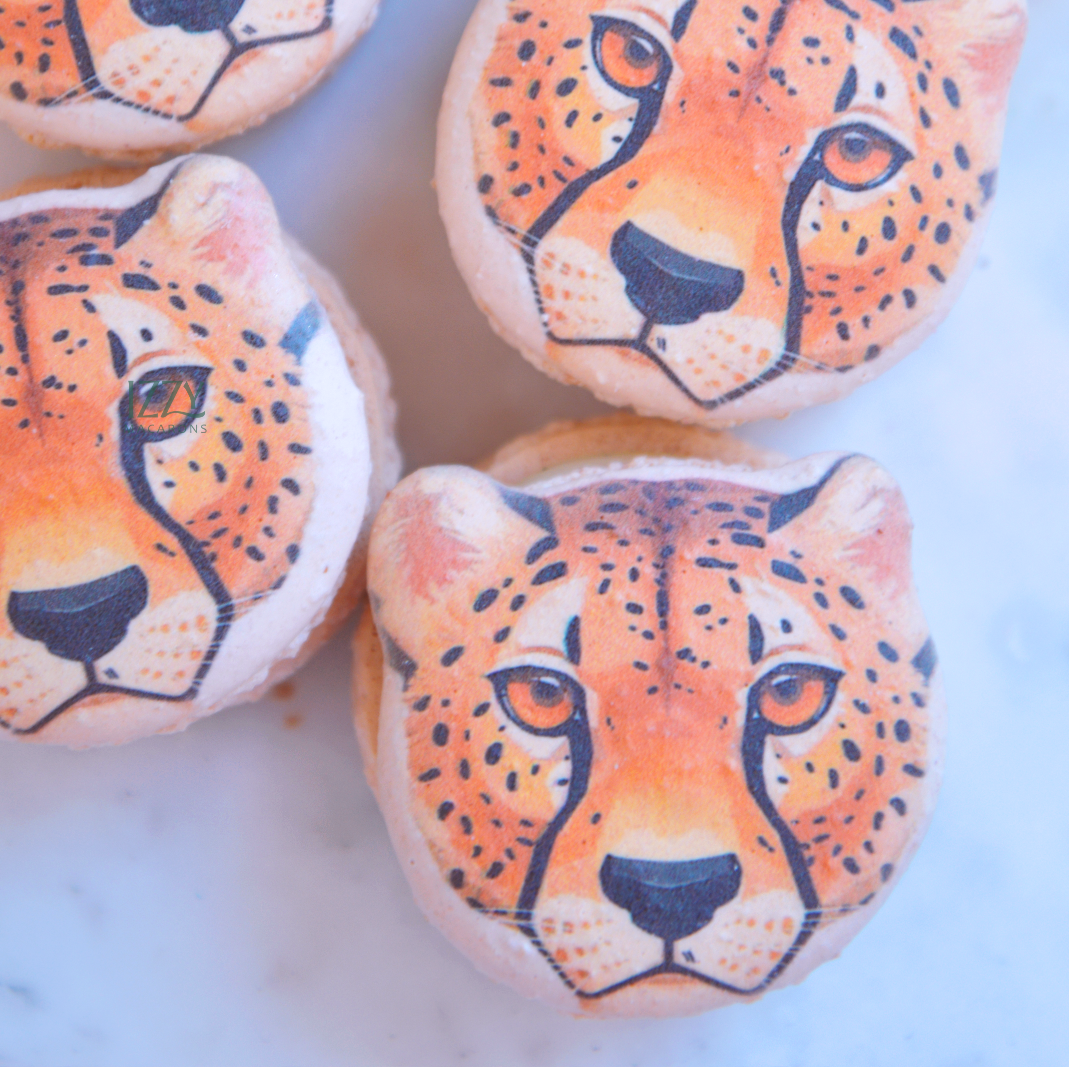 Cheetah Macarons