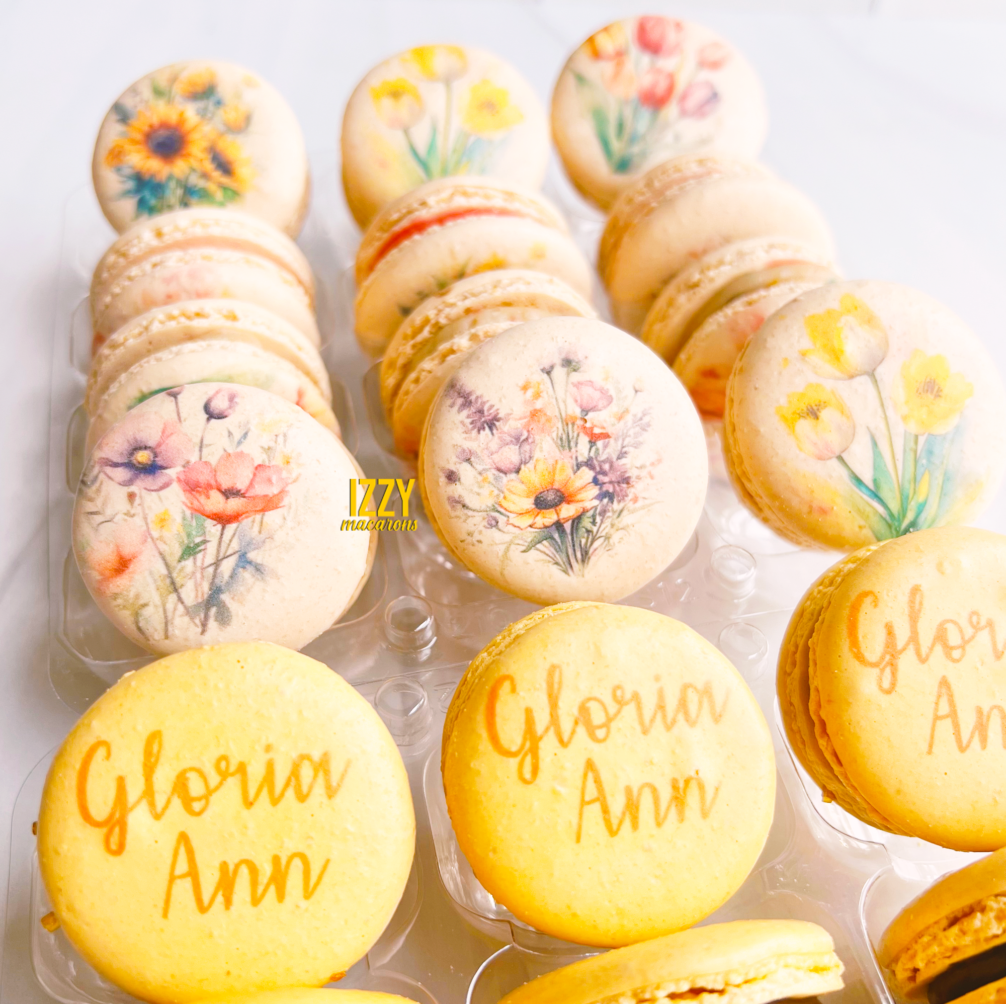 Add Prints/ Name/ Monogram Macarons - Edible Print