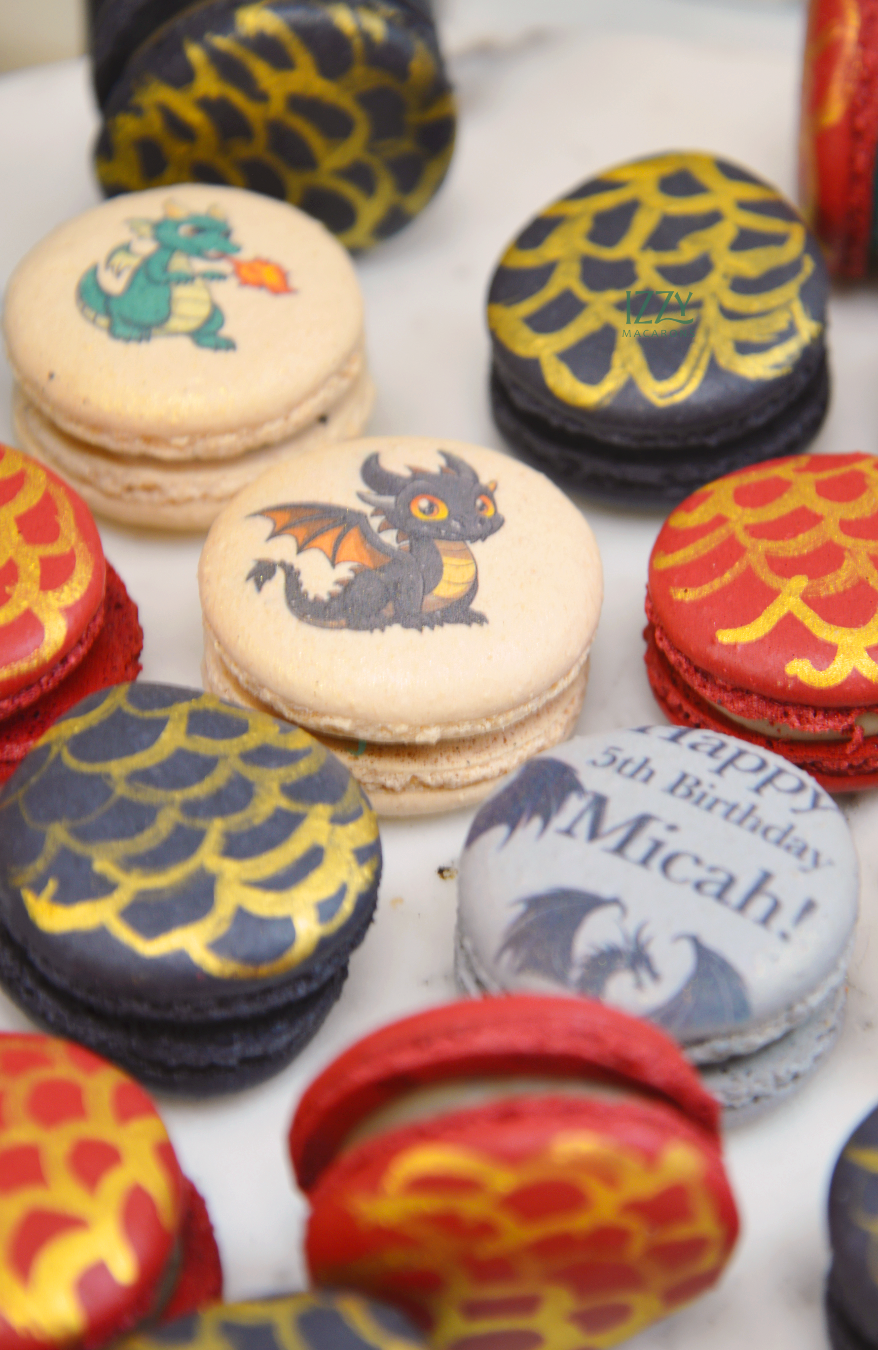 Dragon Macarons