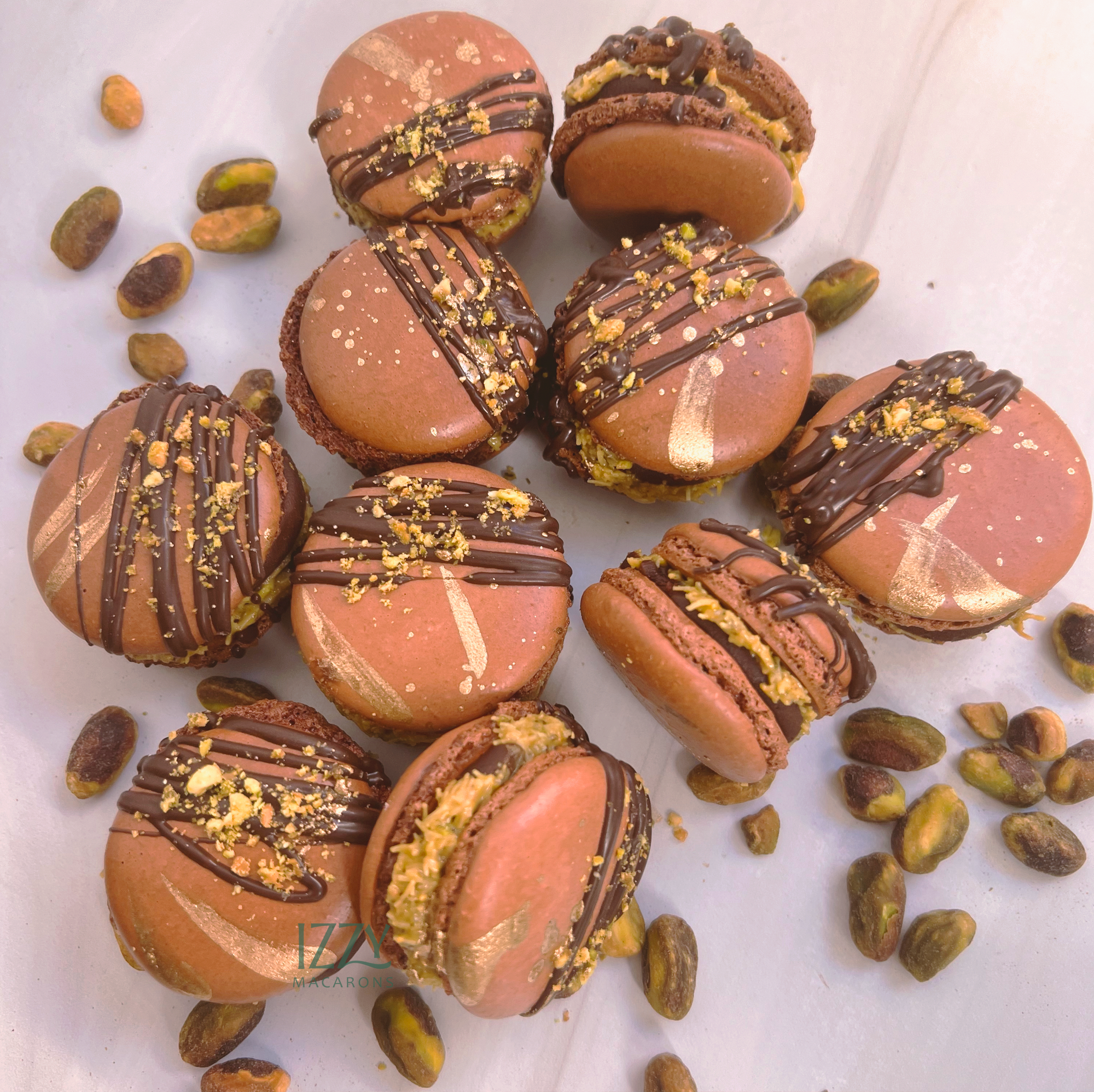 Dubai Chocolate Macarons