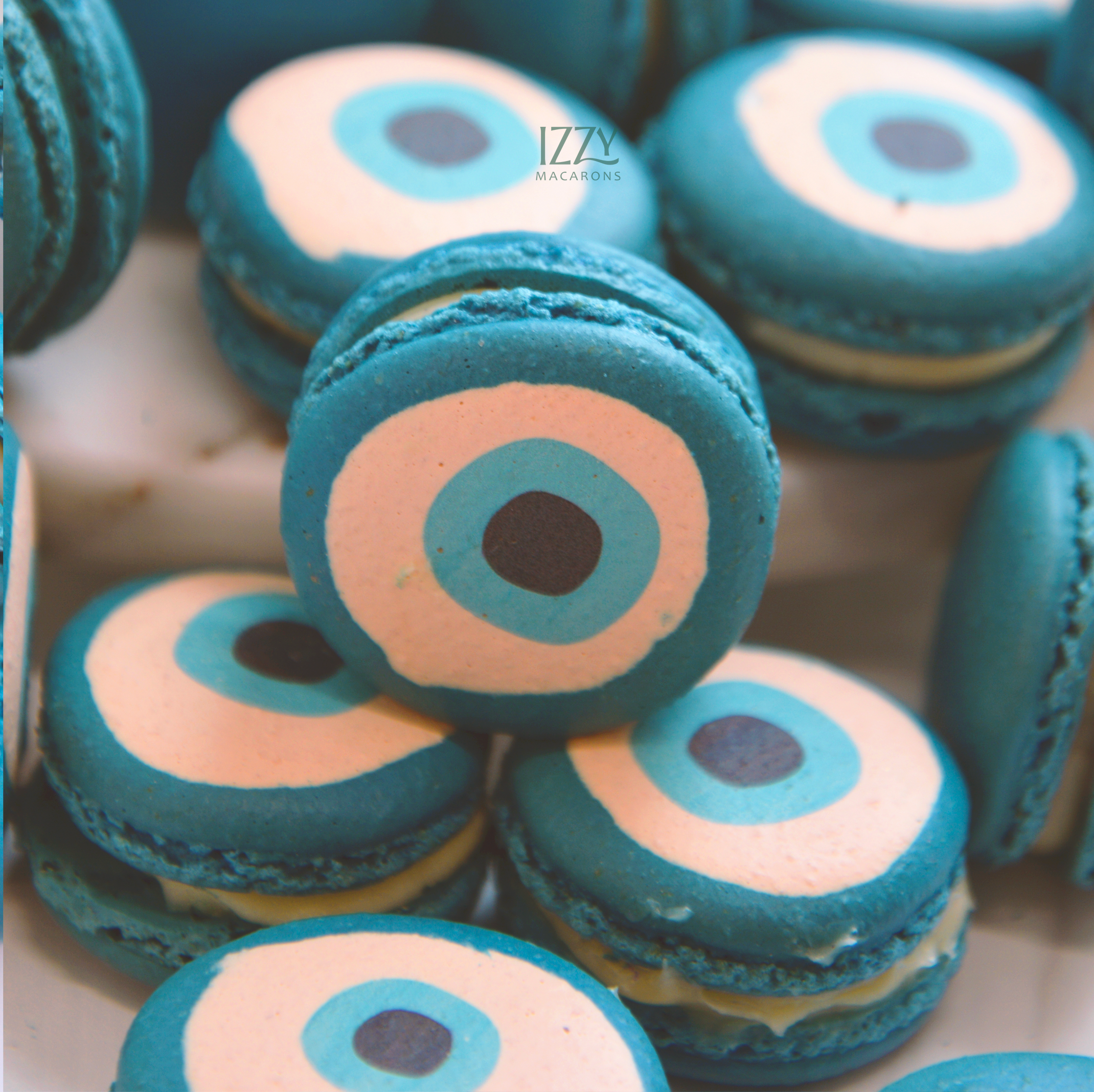 Evil Eye Macarons