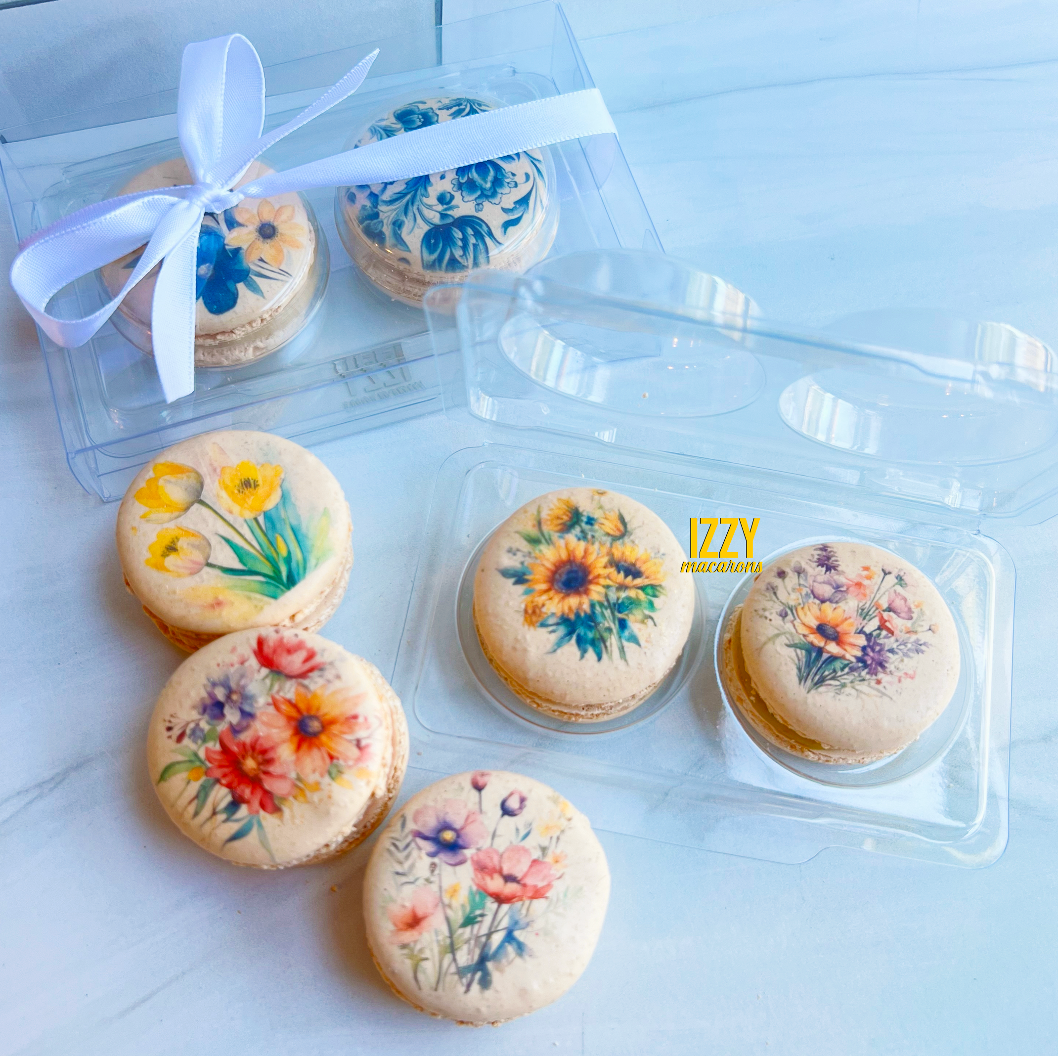 Customized Party Favor Macarons - Flat Package