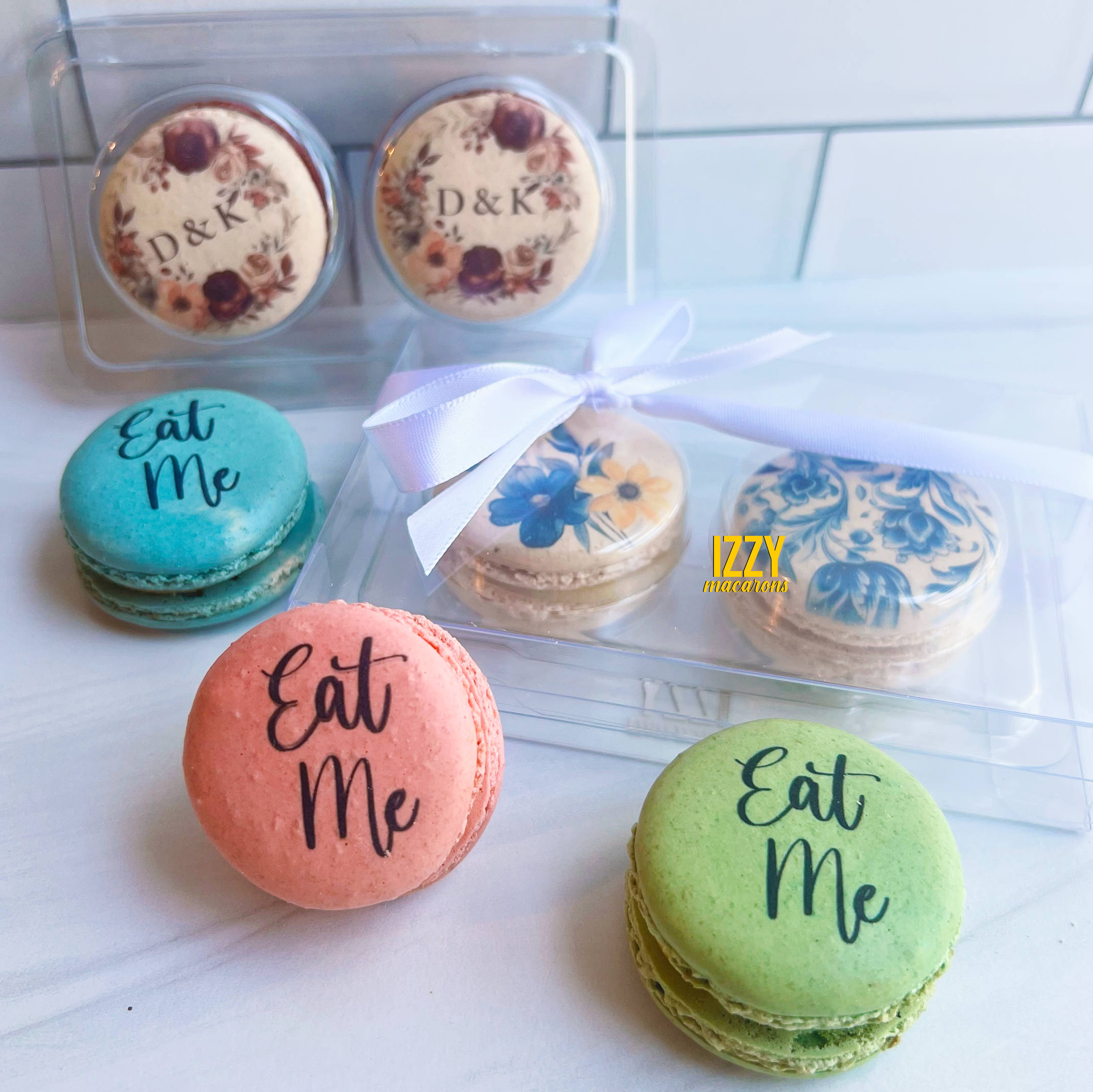 Customized Party Favor Macarons - Flat Package