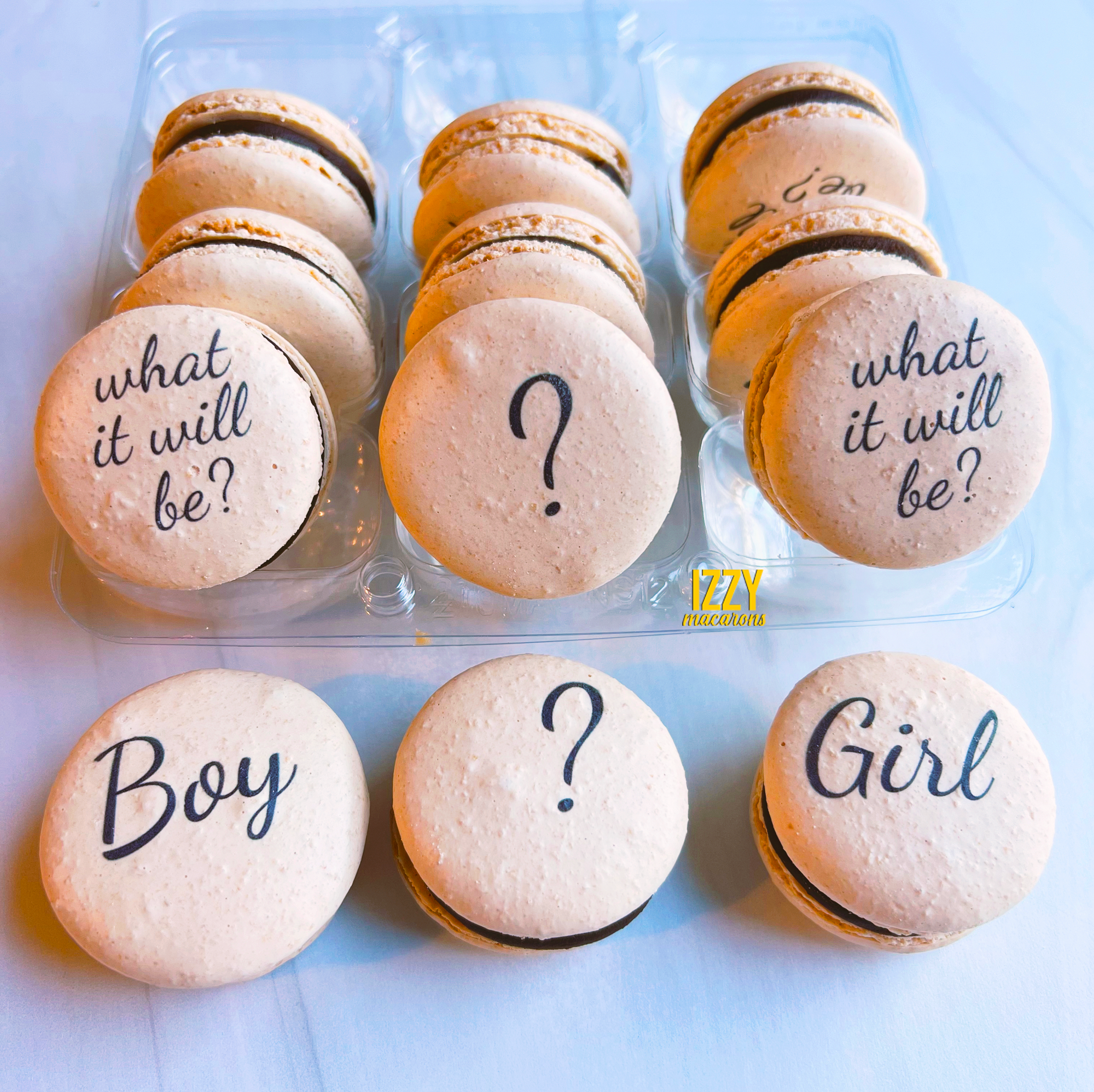 Add Prints/ Name/ Monogram Macarons - Edible Print