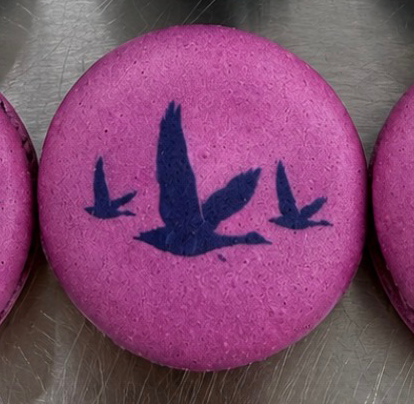 3,200 Purple Mini Macarons + Grey Goose Logo Delivery: October 3rd