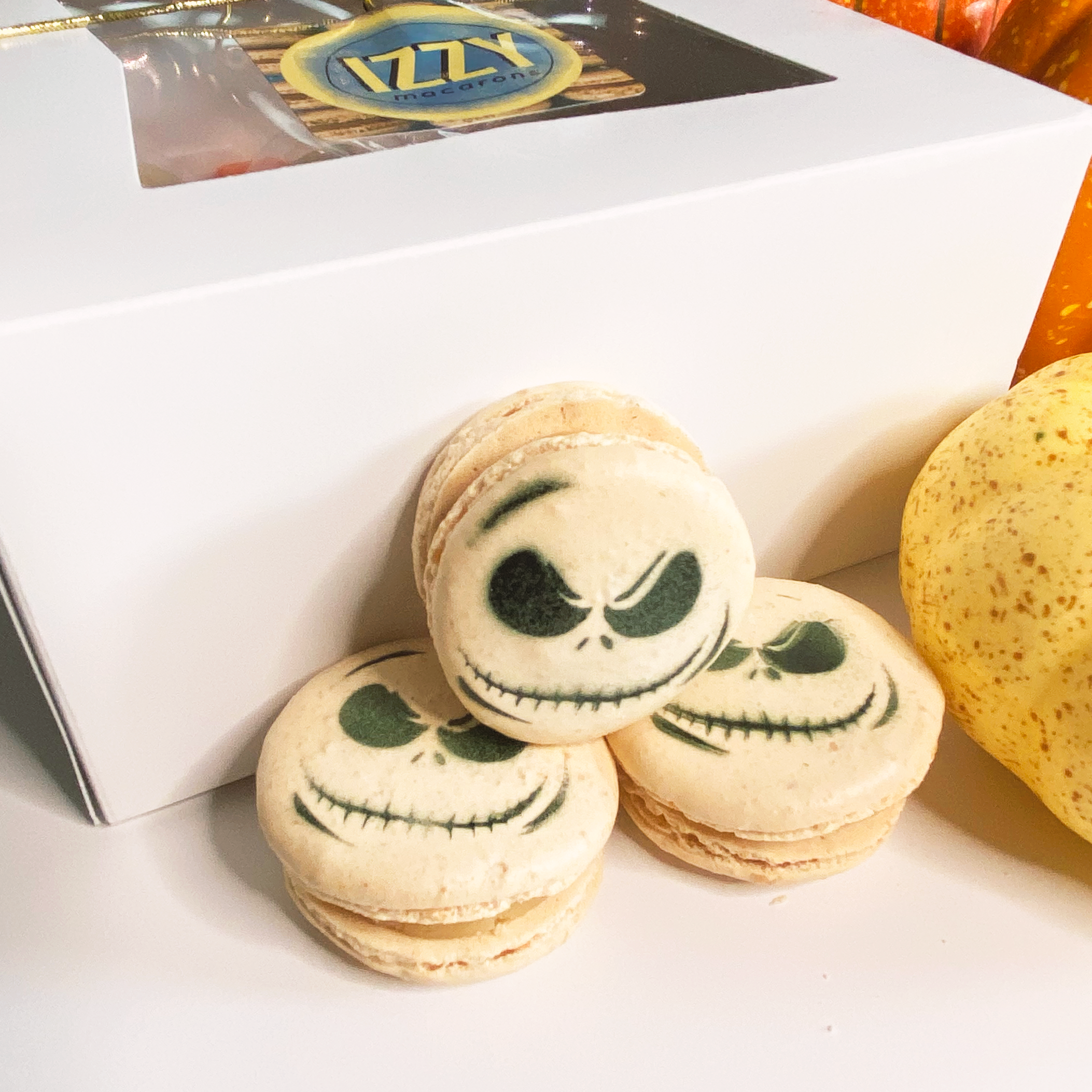 Jack Macarons - Halloween Macarons - Izzy Macarons