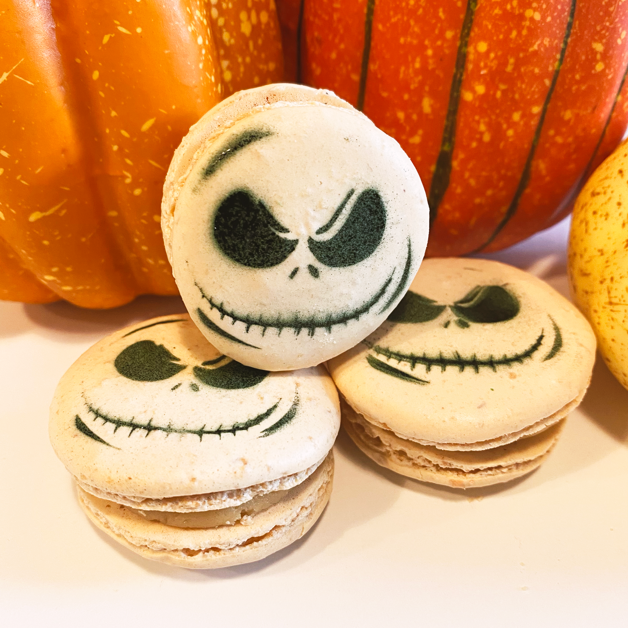 Jack Macarons - Halloween Macarons - Izzy Macarons