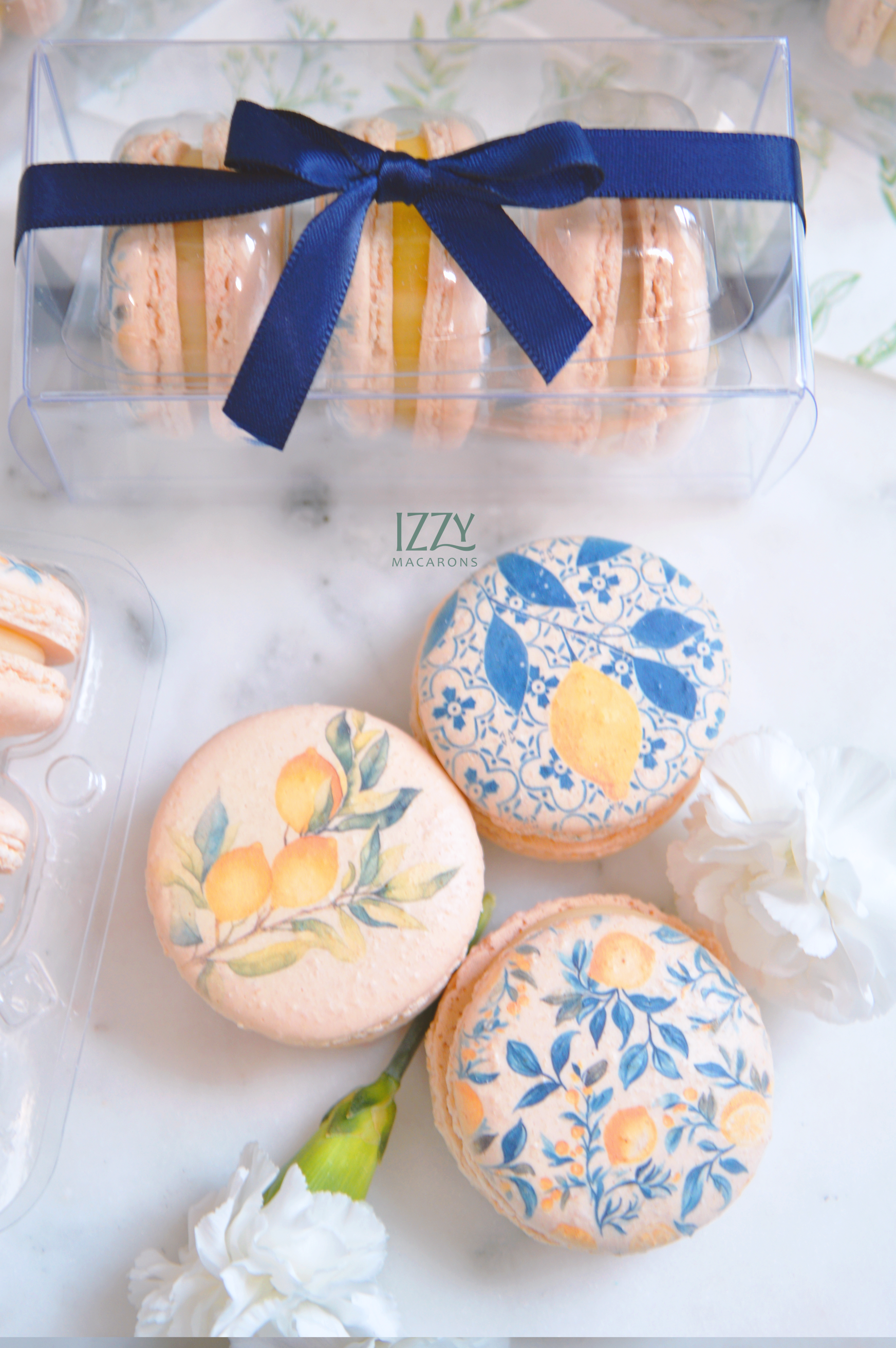 Customized Party Favor Macarons of 3 - Add Prints