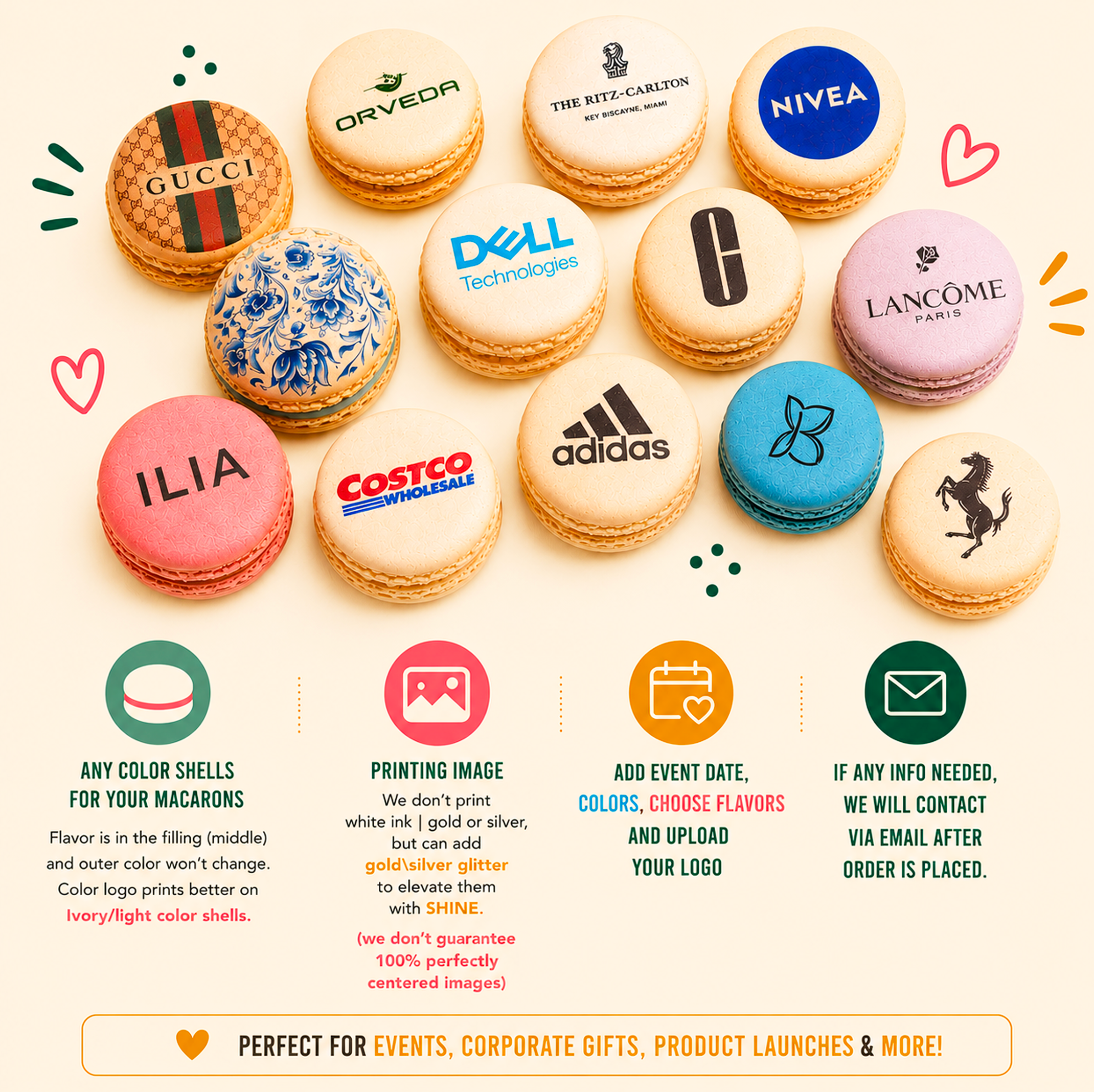 Picture/ Logo Macarons - Edible Print