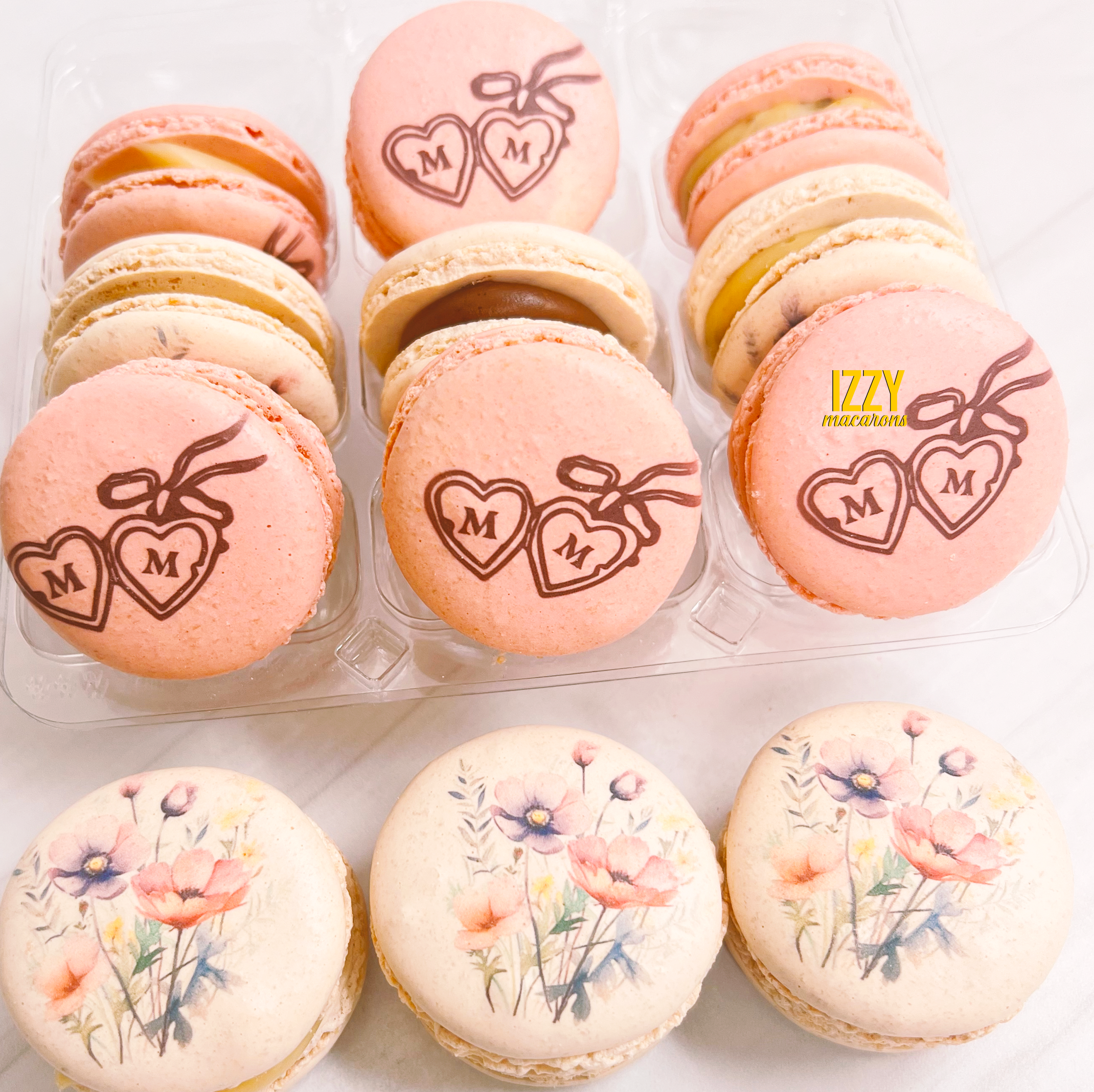 Add Prints/ Name/ Monogram Macarons - Edible Print