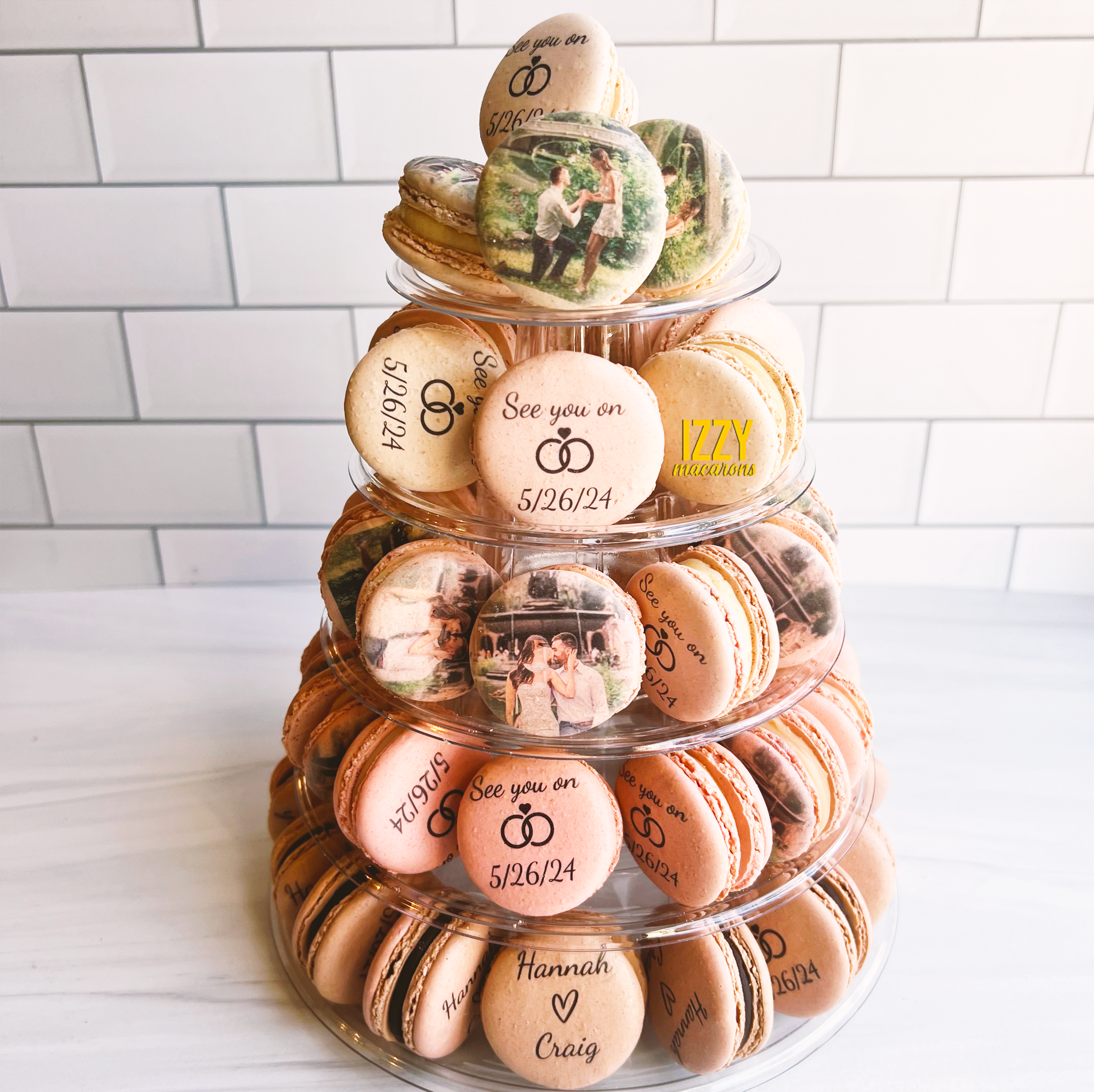 Customized French Macarons Tower