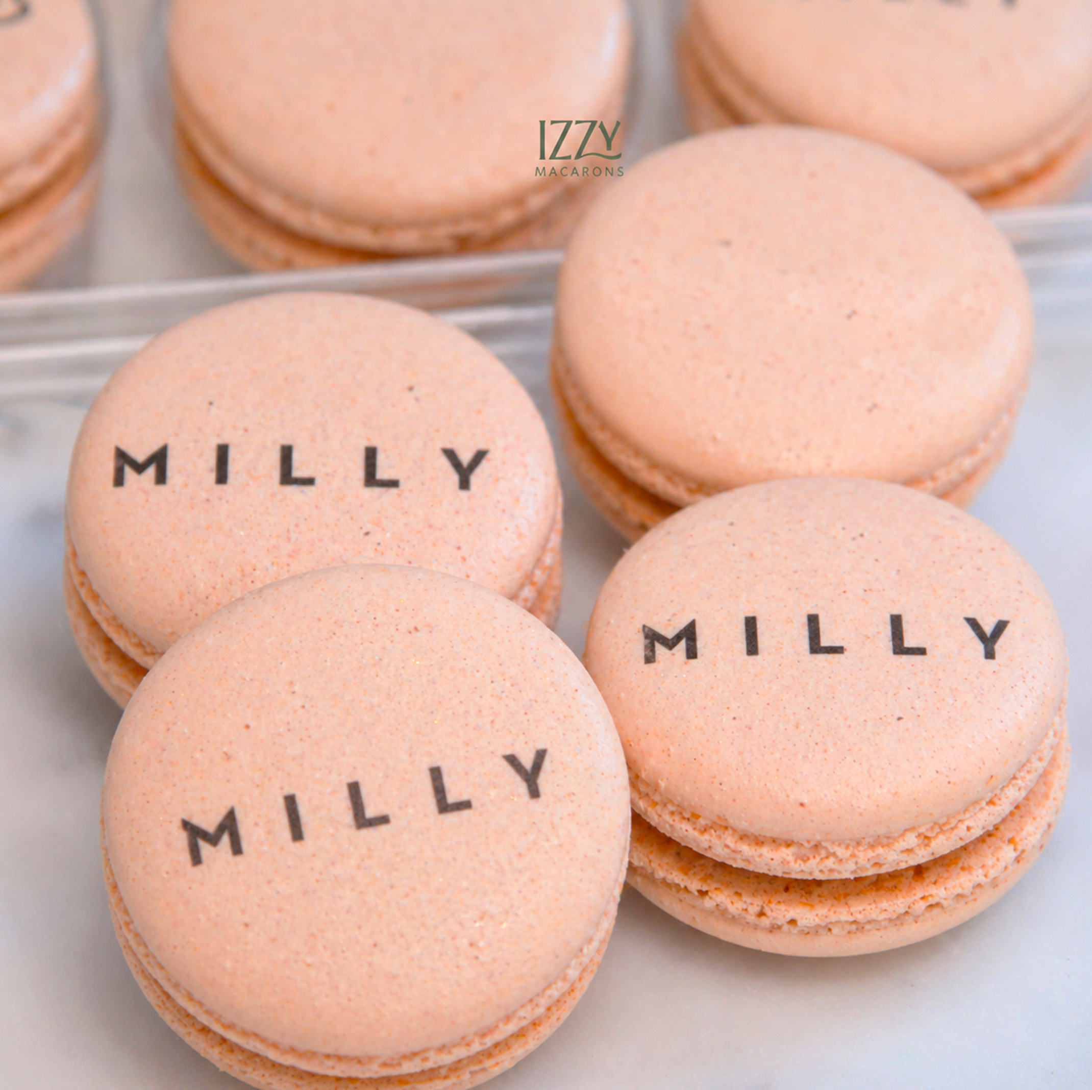 500 Milly Logo Macarons - Milly - May 7th delivery
