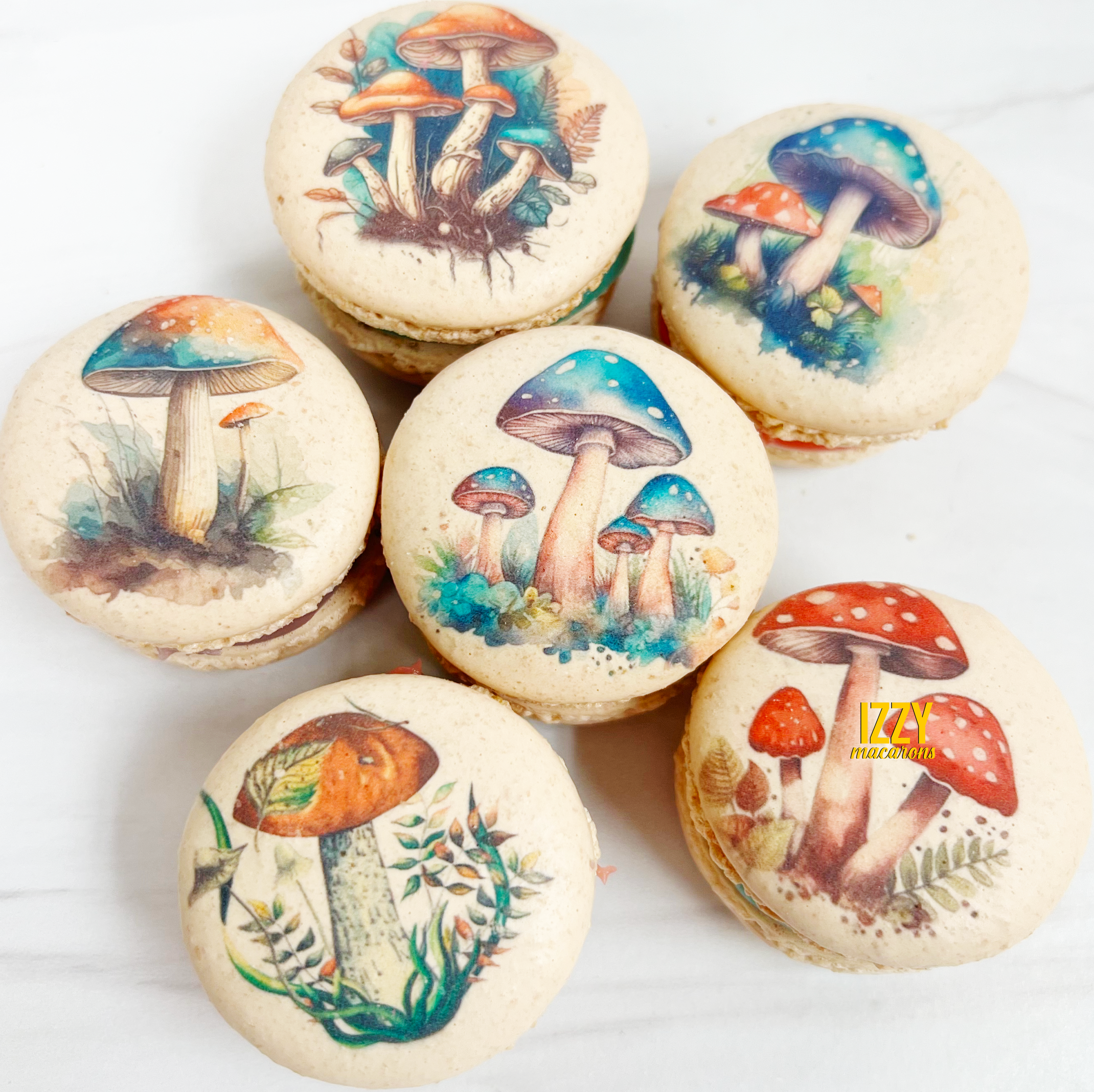 Mushroom Prints Macarons