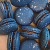 Starry Night Macarons - Navy blue with Silver