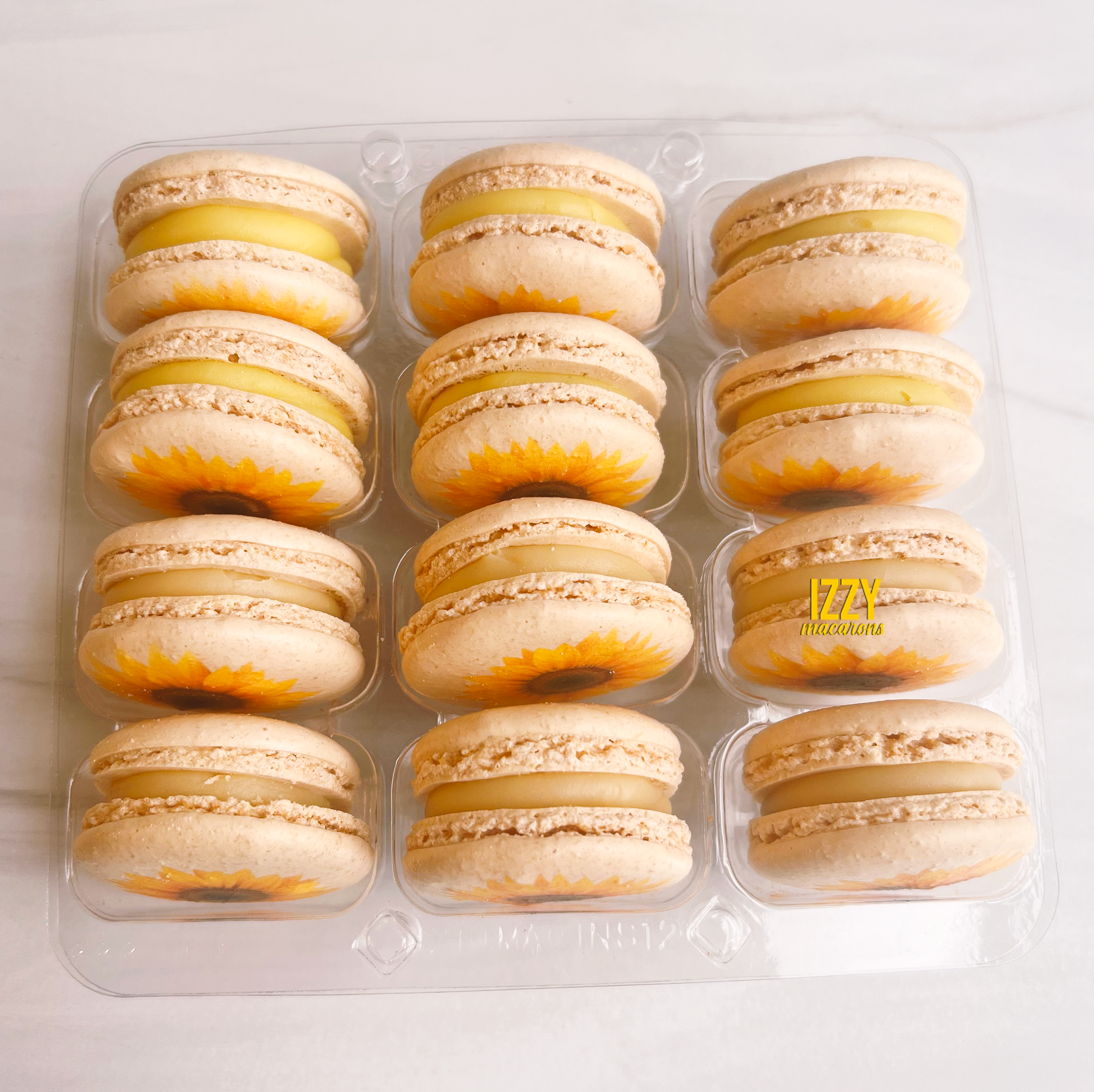 Sunflower Macarons