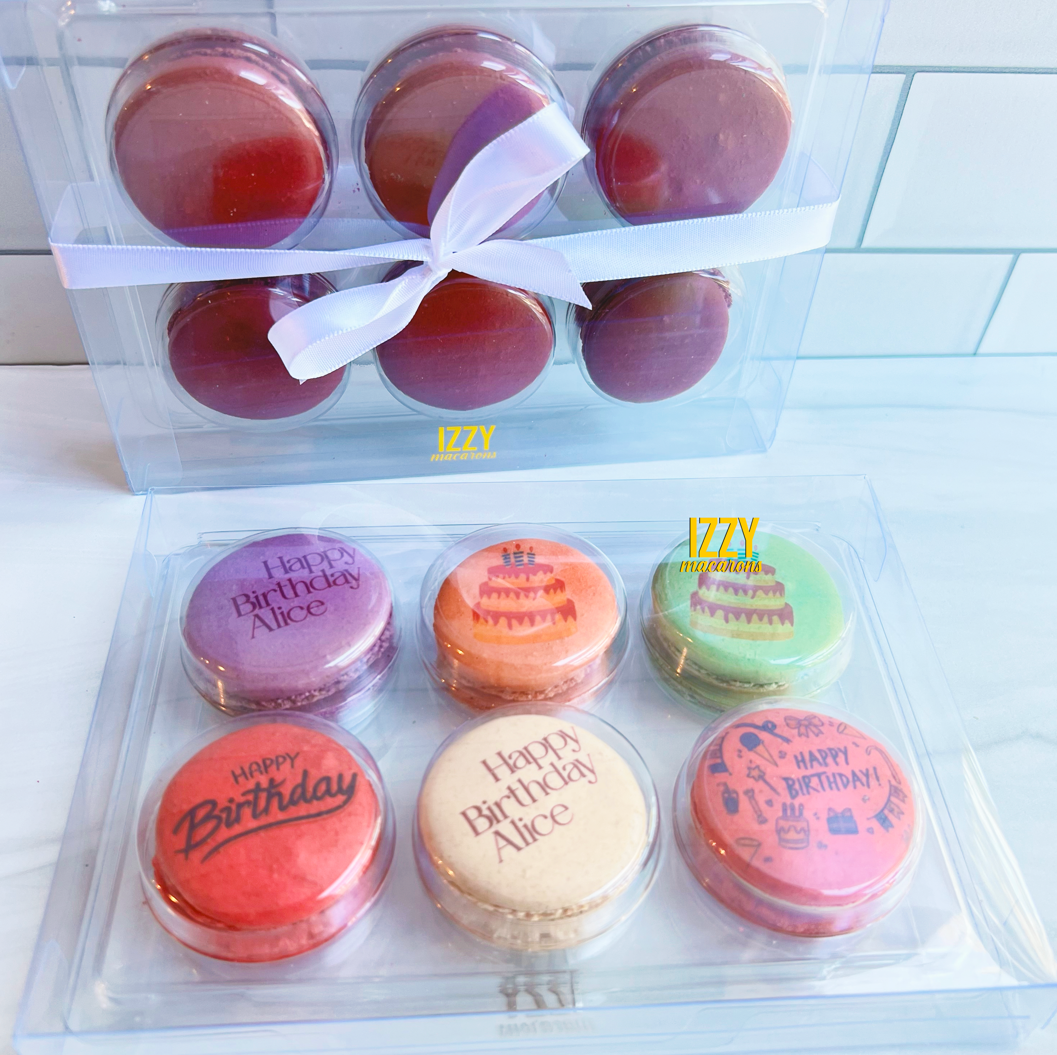 Customized Macarons - Flat Package - Add Prints