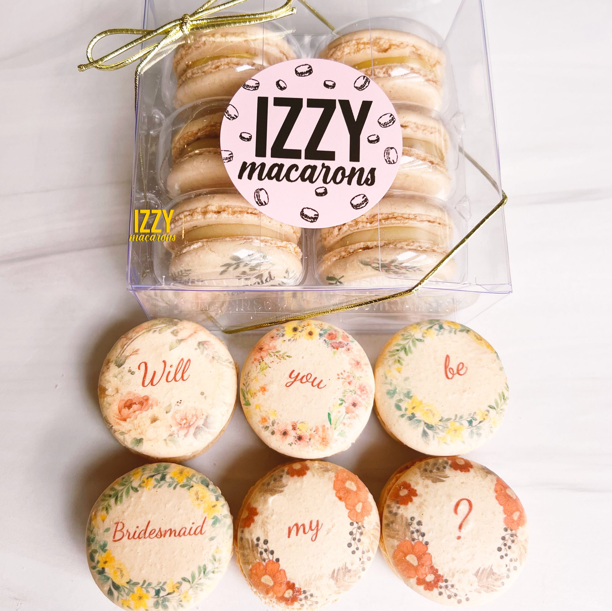 Will you be my Bridesmaid? Macaron Proposal - Custom Print