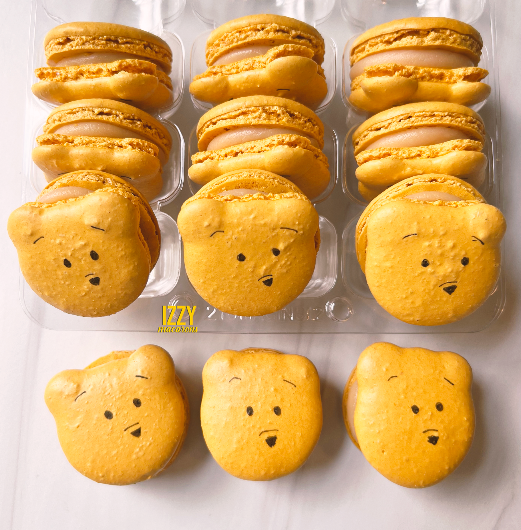 Pooh Macarons - Izzy Macarons