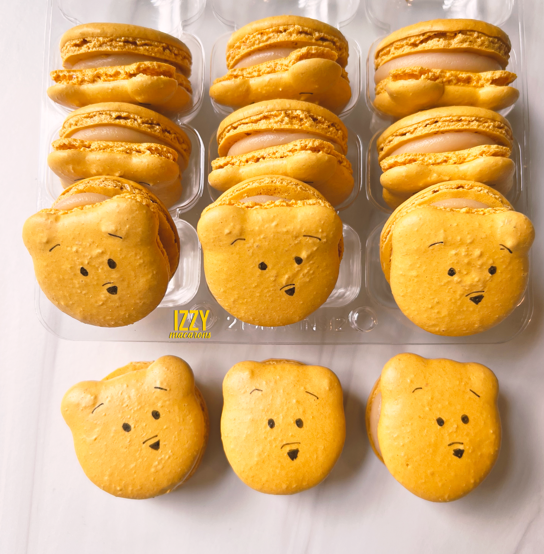 Pooh Macarons - Izzy Macarons