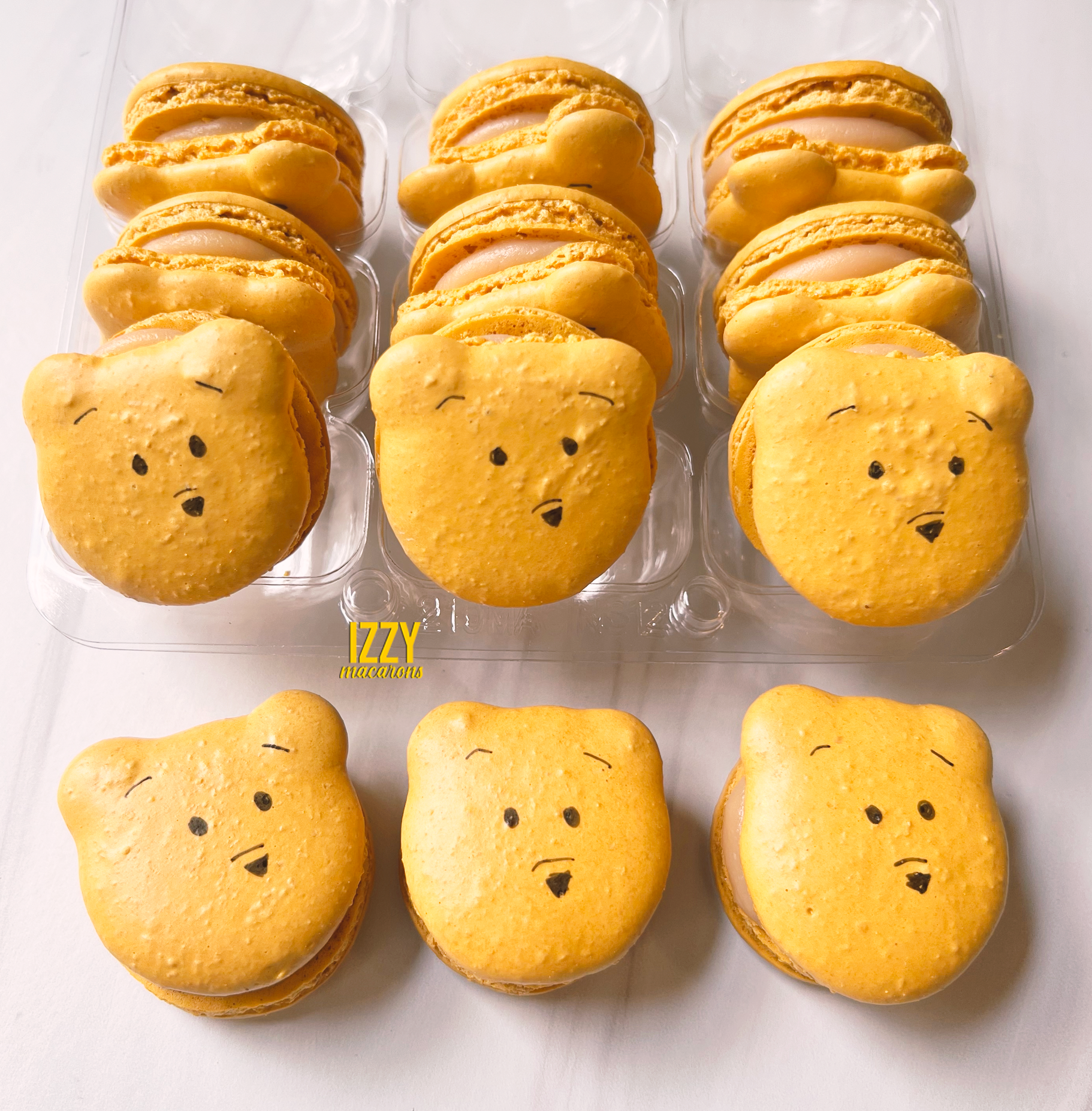 Pooh Macarons - Izzy Macarons