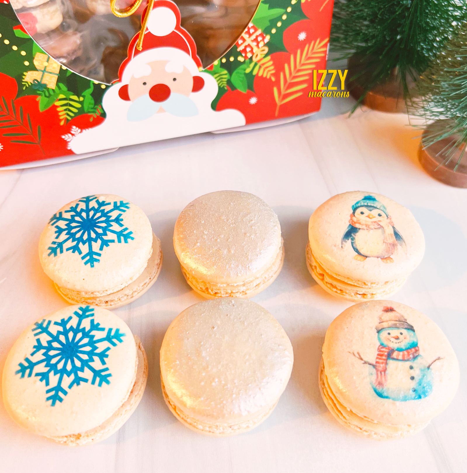 Winter Christmas Macarons