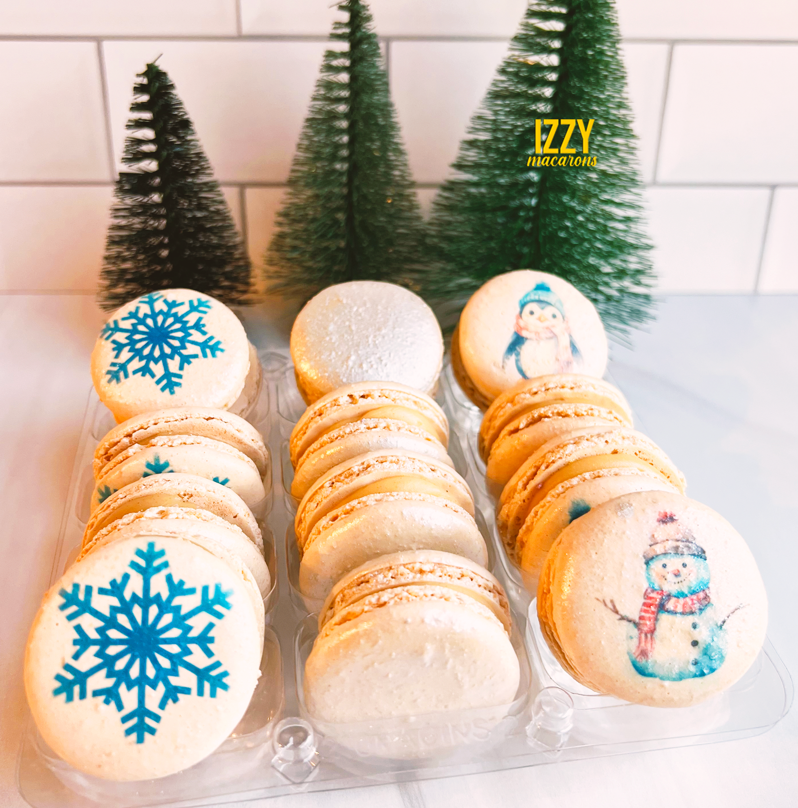 Winter Christmas Macarons