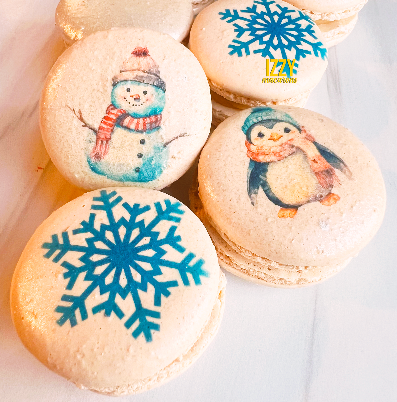 Winter Christmas Macarons