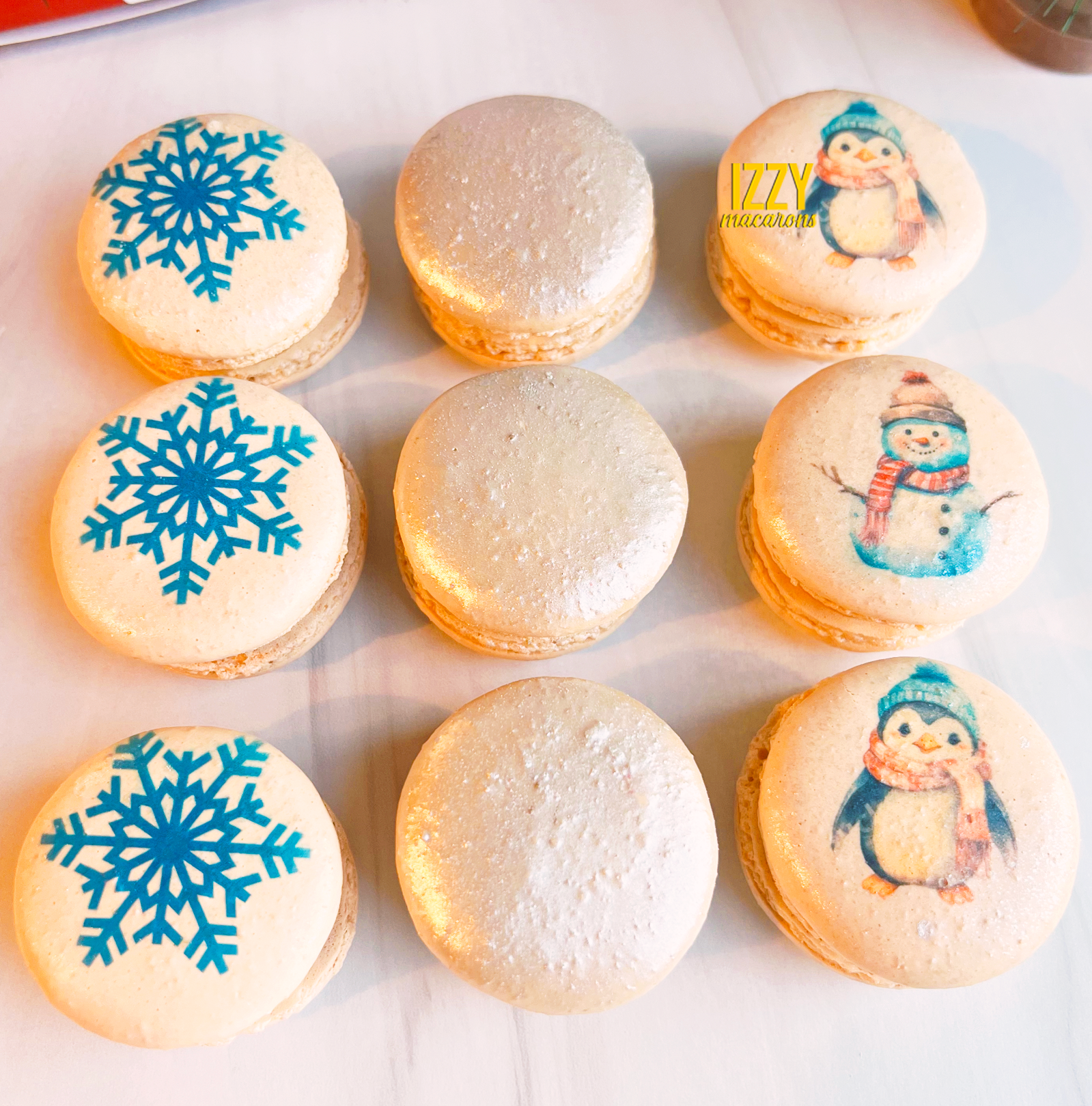 Winter Christmas Macarons