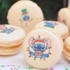 Blue Alien Christmas Macarons