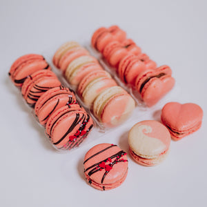 Pink Strawberry Valentine's Day - Izzy Macarons