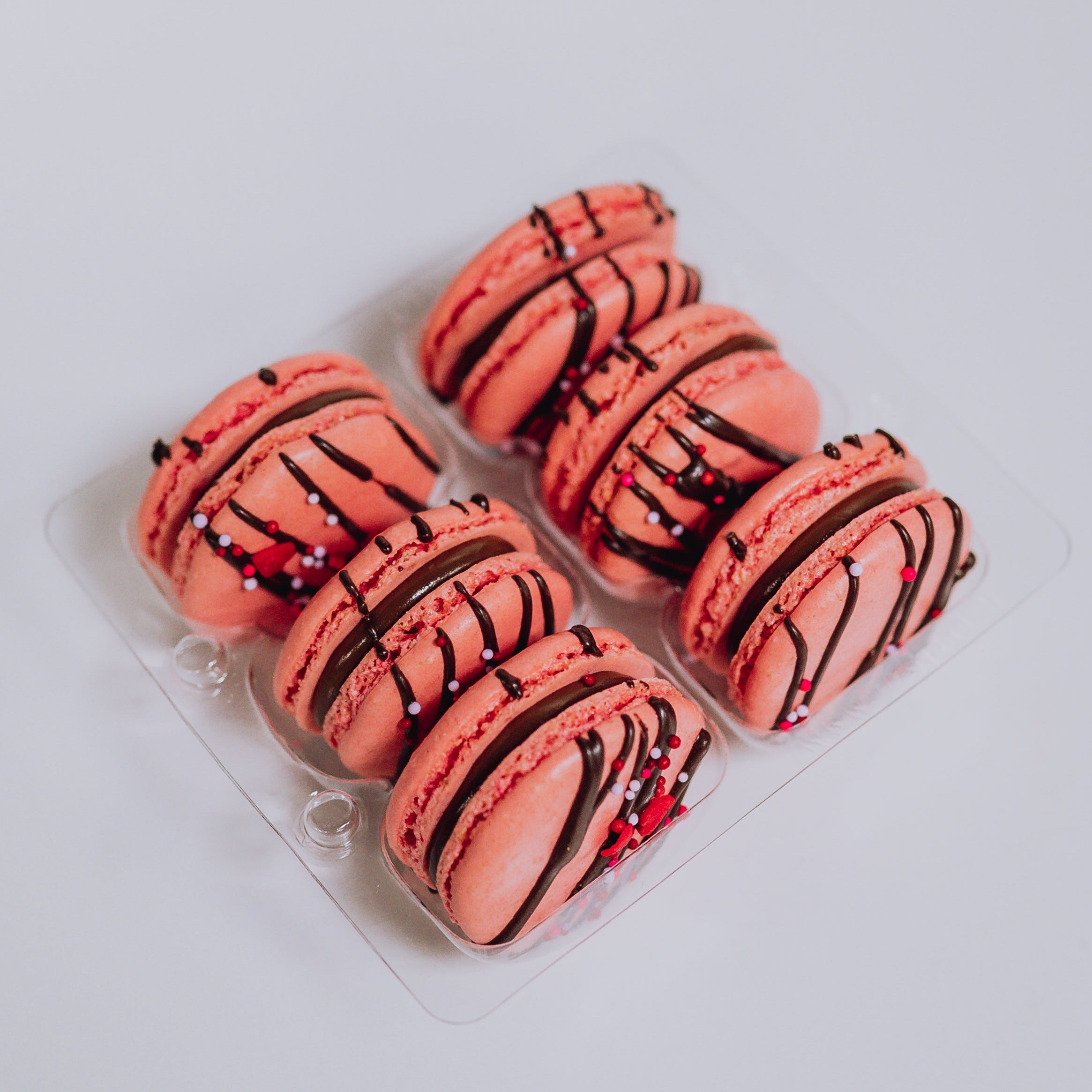 Chocolate Covered Strawberry - Izzy Macarons