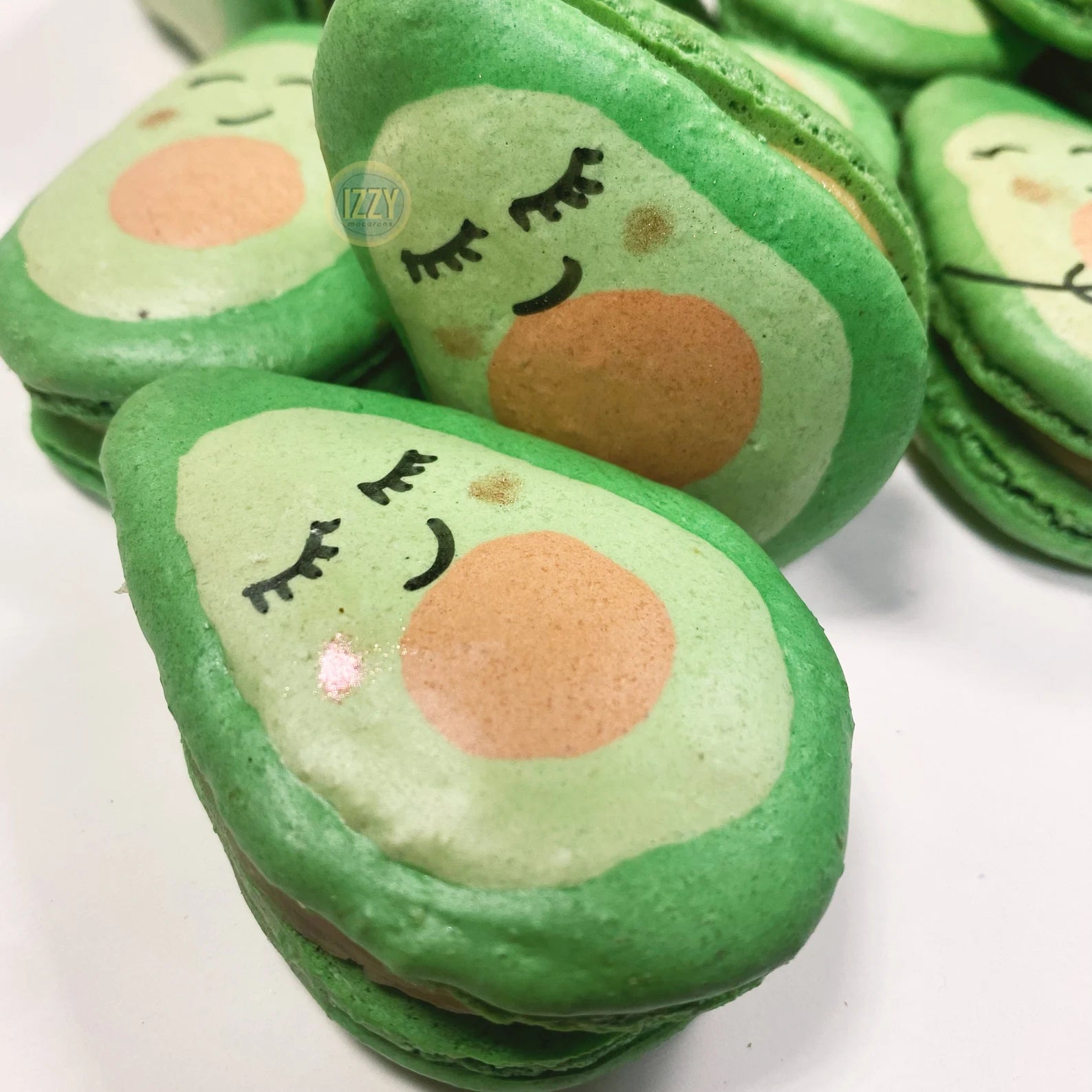 Avocado Macarons - Izzy Macarons