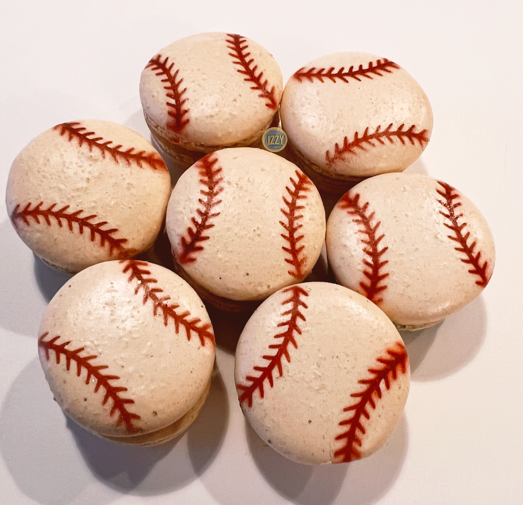 Baseball Macarons - Izzy Macarons