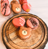 Teddy Bear Heart Macarons Chocolate Covered Strawberry Macaron