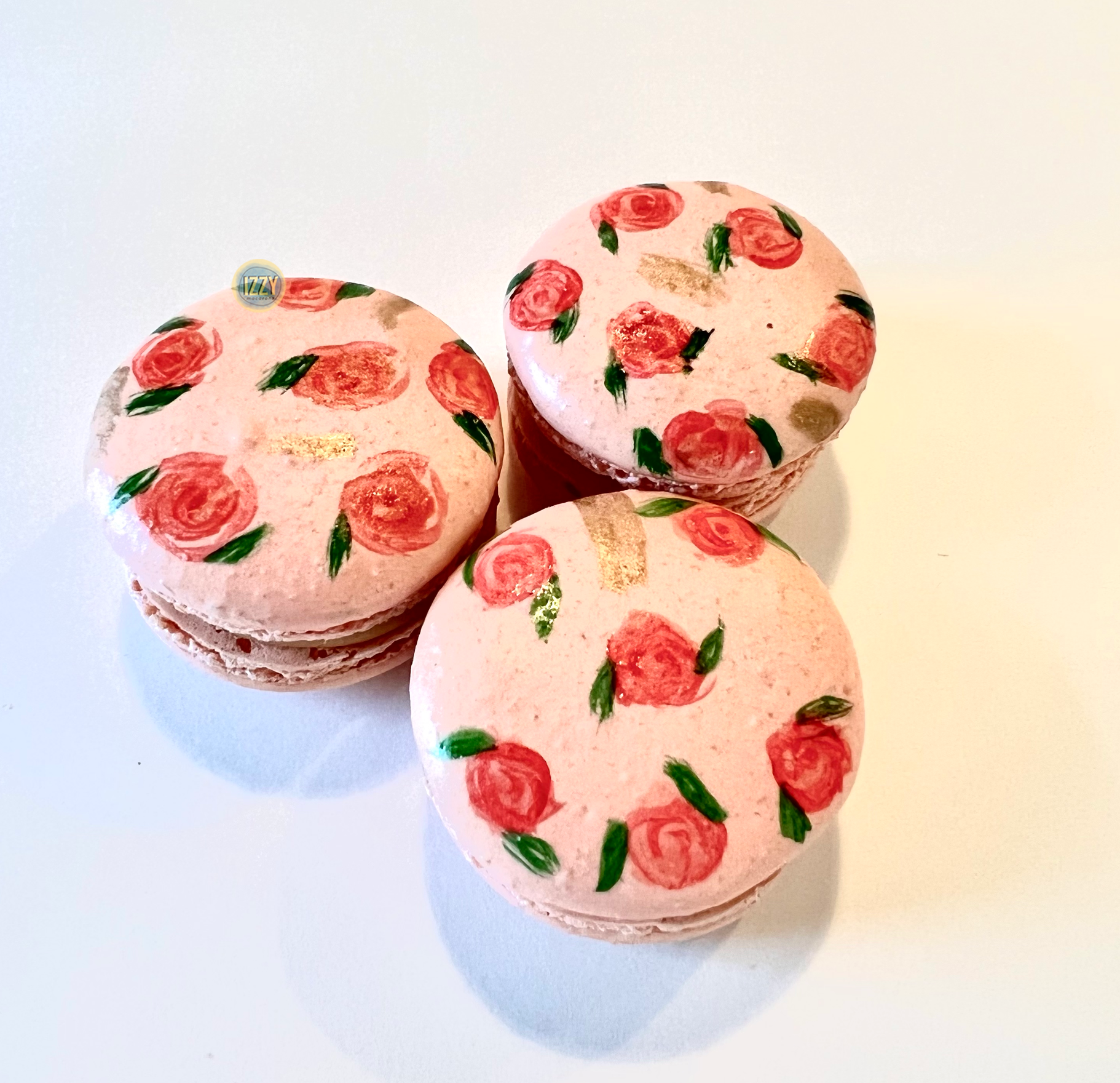 Hand Painted Flowers Macarons - Izzy Macarons