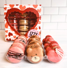 Teddy Bear Heart Macarons Chocolate Covered Strawberry Macaron