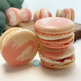 Strawberry Cheesecake Macarons - Izzy Macarons