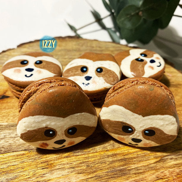 Sloth Macarons - Izzy Macarons