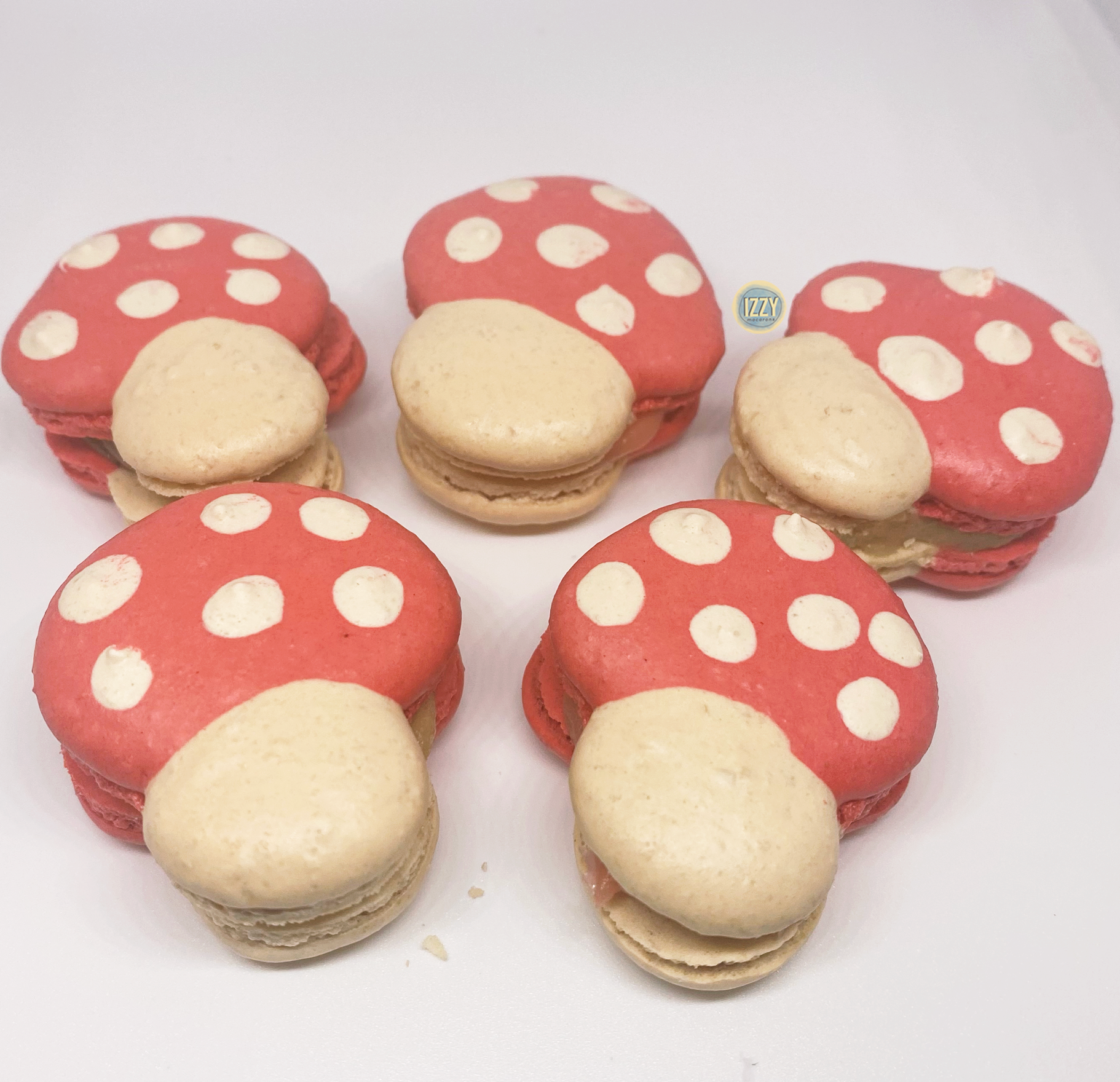 Mushroom Design Macarons - Izzy Macarons