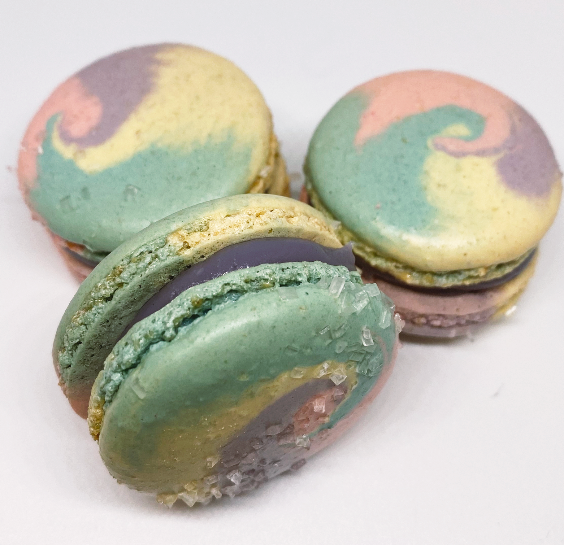 Swirl Pastel Color French Macarons - Izzy Macarons