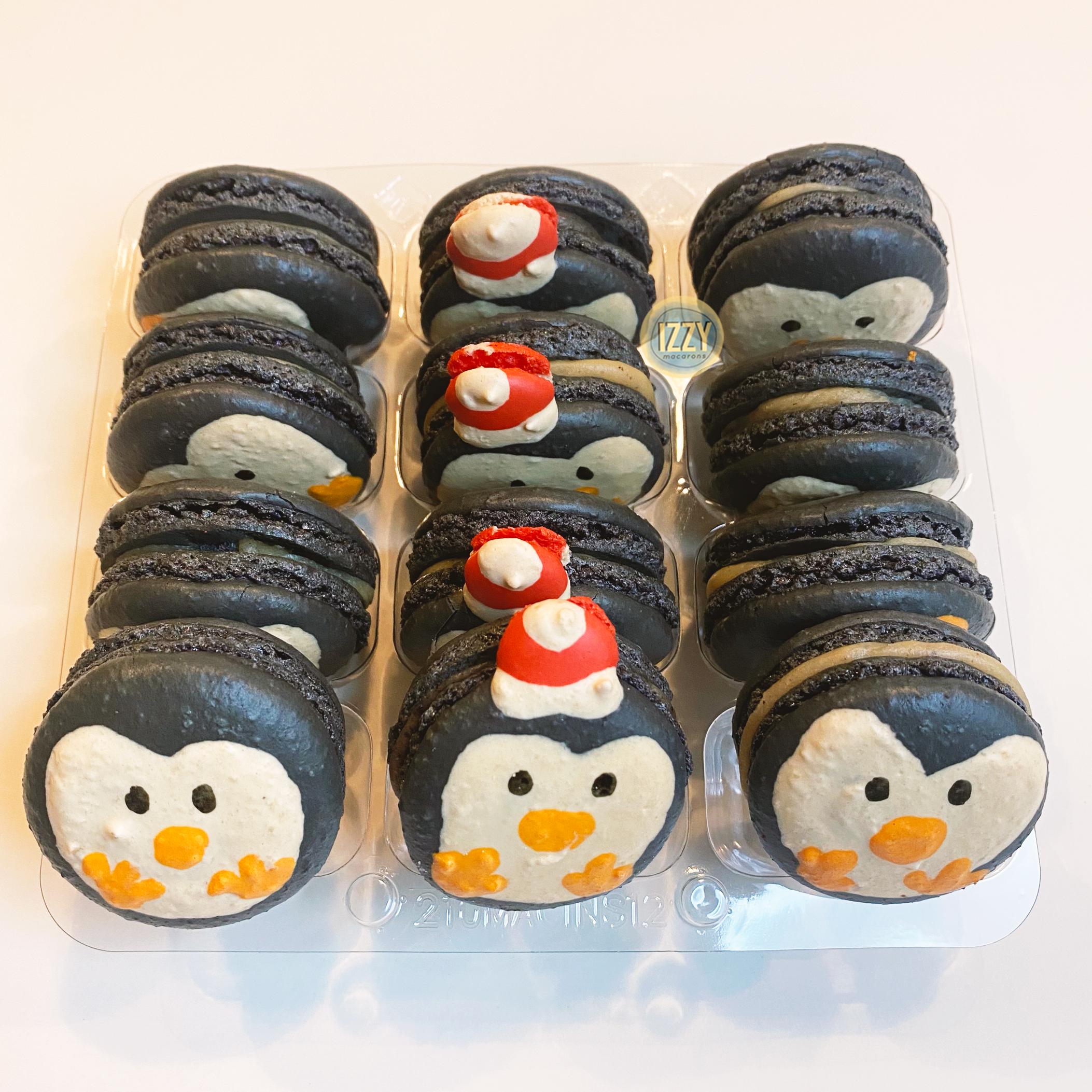 Penguin Macaron Christmas Edition - Izzy Macarons