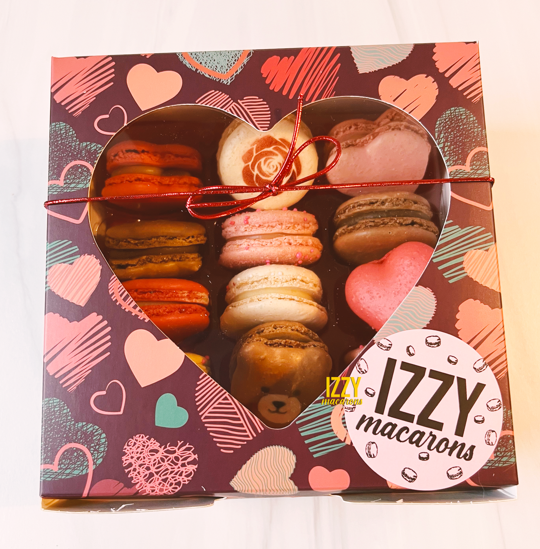 Valentines Box of 12 Macarons